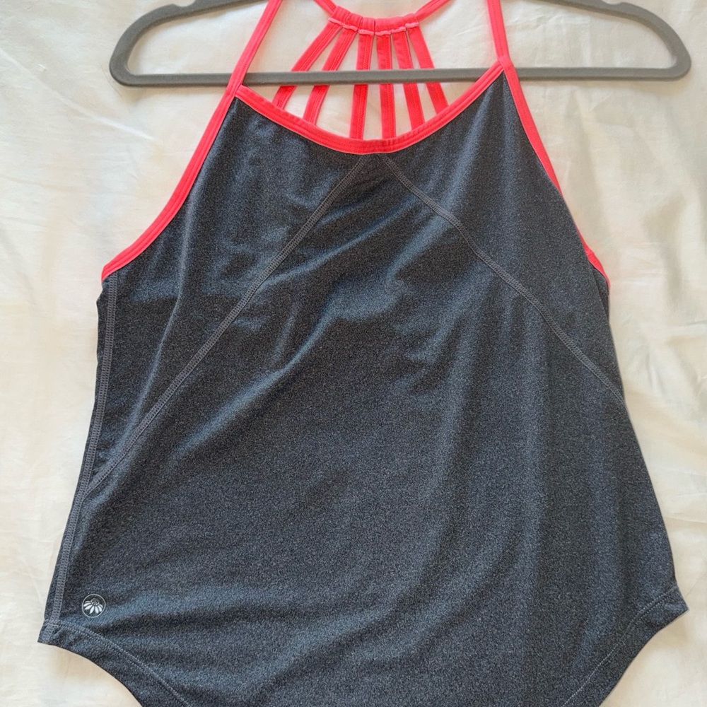 Women's Black and Pink Halter Swimsuit